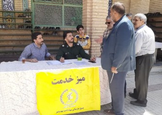 میز خدمت بسیج سازندگی در مهدی‌شهر برگزار شد
