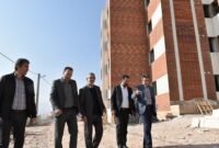 بازدید مدیرکل راه و شهرسازی استان سمنان از پروژه ۱۳۸ واحدی مهدیشهر